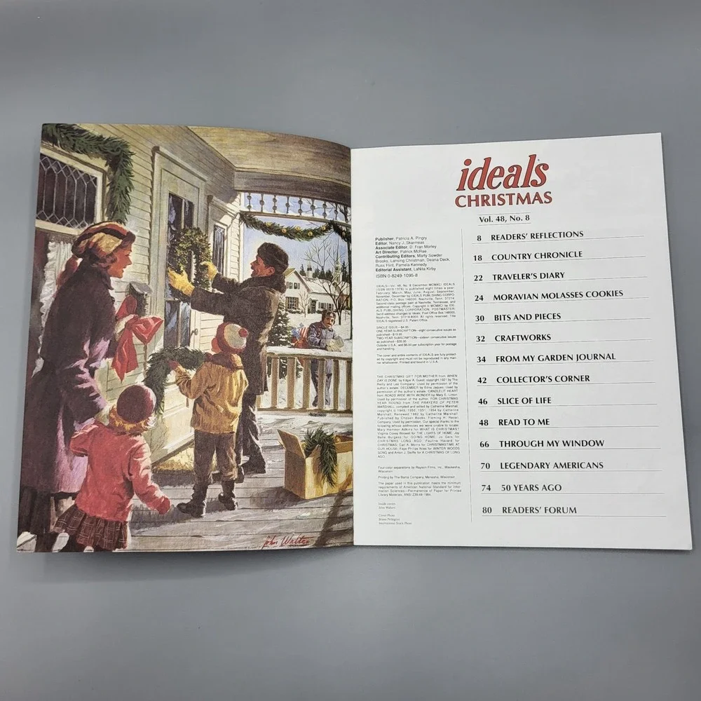 Vtg Ideals Christmas Magazine Vol. 48 No. 8 December 1991 Holiday Recipes Poetry